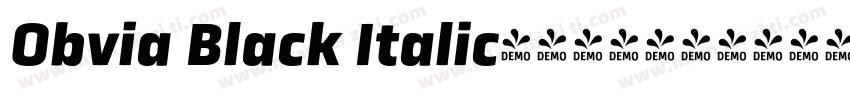 Obvia Black Italic字体下载字体转换